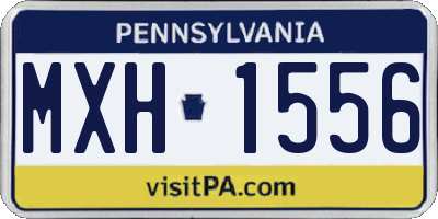 PA license plate MXH1556
