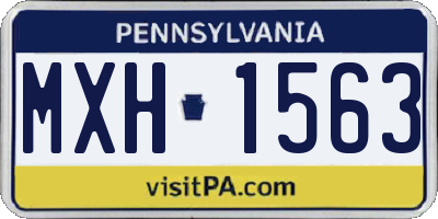 PA license plate MXH1563