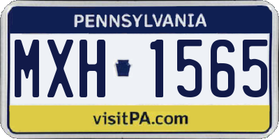 PA license plate MXH1565