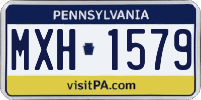 PA license plate MXH1579