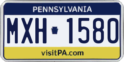 PA license plate MXH1580
