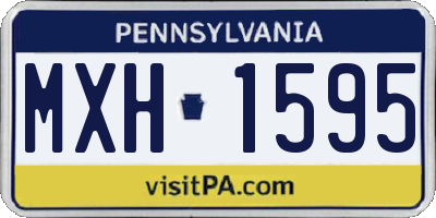PA license plate MXH1595