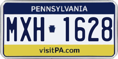 PA license plate MXH1628