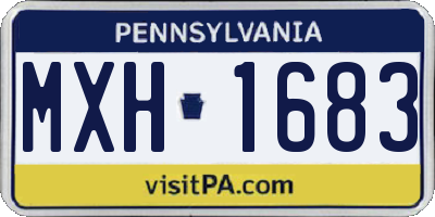 PA license plate MXH1683