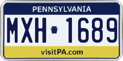 PA license plate MXH1689