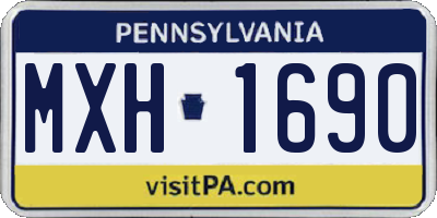 PA license plate MXH1690