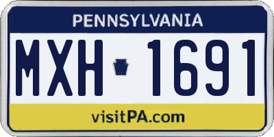 PA license plate MXH1691