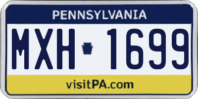 PA license plate MXH1699