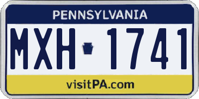 PA license plate MXH1741