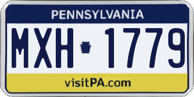 PA license plate MXH1779