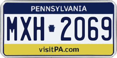 PA license plate MXH2069