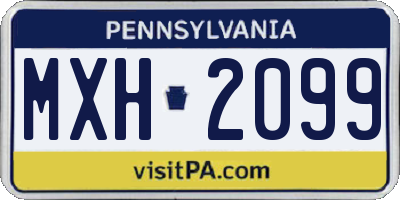 PA license plate MXH2099