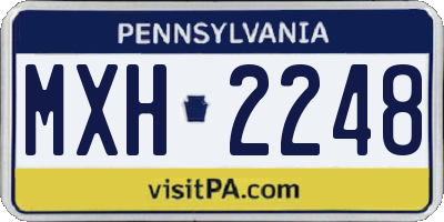 PA license plate MXH2248