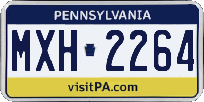 PA license plate MXH2264