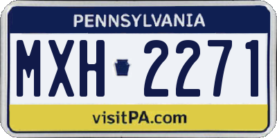 PA license plate MXH2271