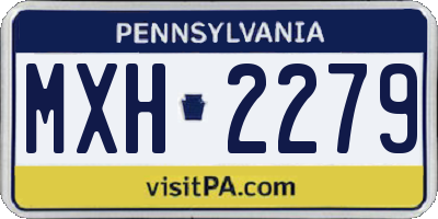 PA license plate MXH2279