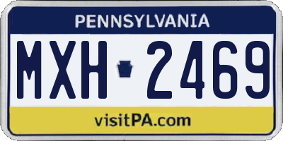 PA license plate MXH2469