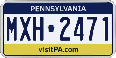 PA license plate MXH2471