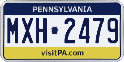 PA license plate MXH2479
