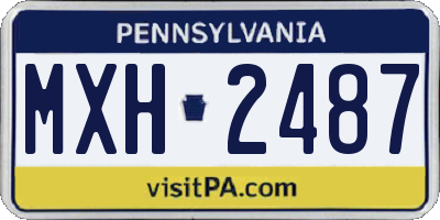 PA license plate MXH2487