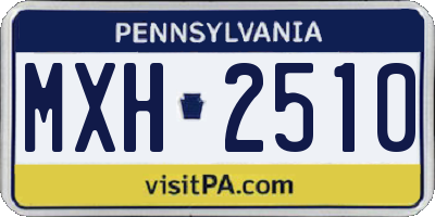 PA license plate MXH2510