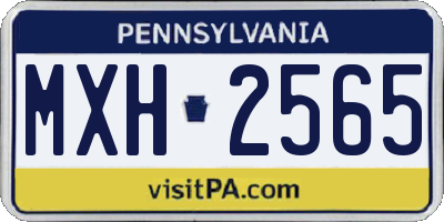 PA license plate MXH2565