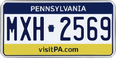 PA license plate MXH2569