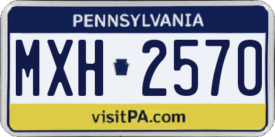 PA license plate MXH2570
