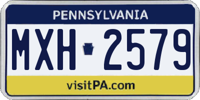 PA license plate MXH2579