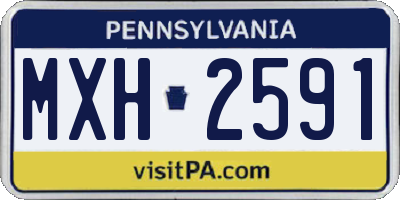 PA license plate MXH2591