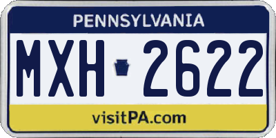 PA license plate MXH2622
