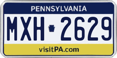 PA license plate MXH2629