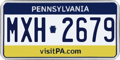 PA license plate MXH2679