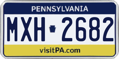 PA license plate MXH2682