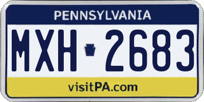 PA license plate MXH2683