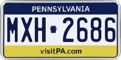 PA license plate MXH2686