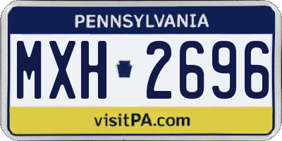 PA license plate MXH2696