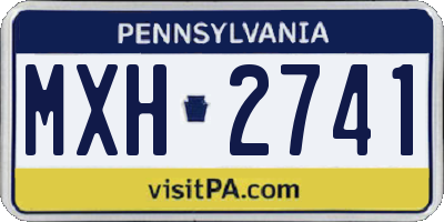 PA license plate MXH2741