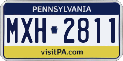 PA license plate MXH2811