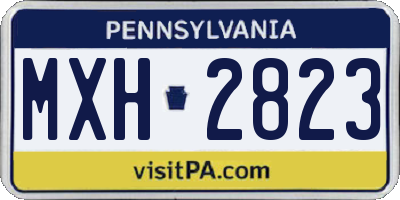 PA license plate MXH2823