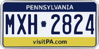 PA license plate MXH2824