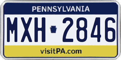 PA license plate MXH2846