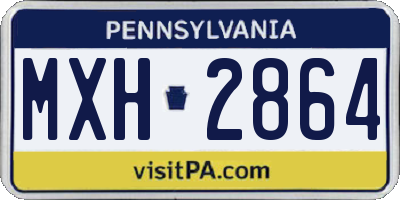 PA license plate MXH2864