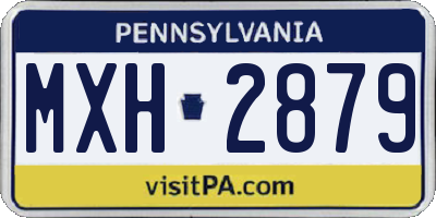 PA license plate MXH2879