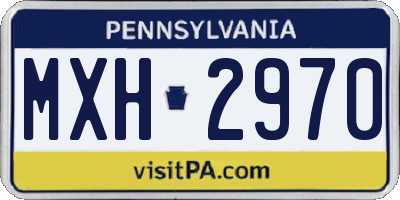 PA license plate MXH2970