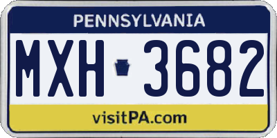 PA license plate MXH3682