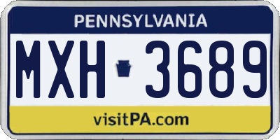 PA license plate MXH3689