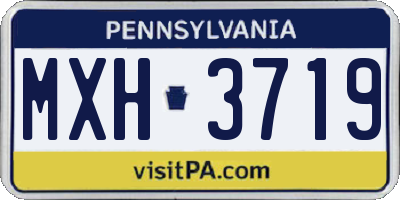 PA license plate MXH3719