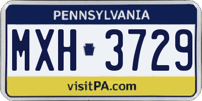 PA license plate MXH3729