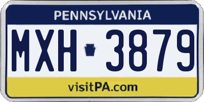 PA license plate MXH3879